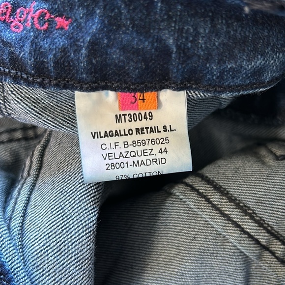 Anthro VILAGALLO Lexi Jean Flare Effect Front Pockets Button Fly Sz 34 US 0 NEW - Picture 9 of 16